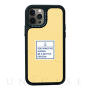 【iPhone12/12 Pro ケース】Black Cover (SUMMER STRIPE YELLOW)