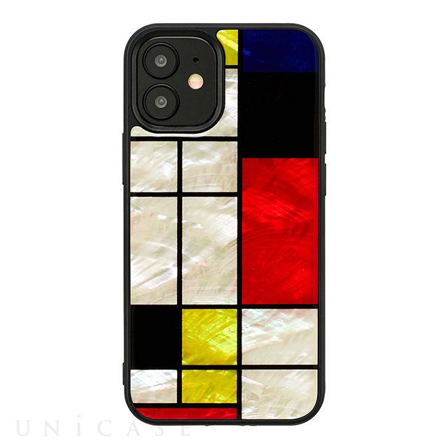 【iPhone12/12 Pro ケース】天然貝ケース (Mondrian)