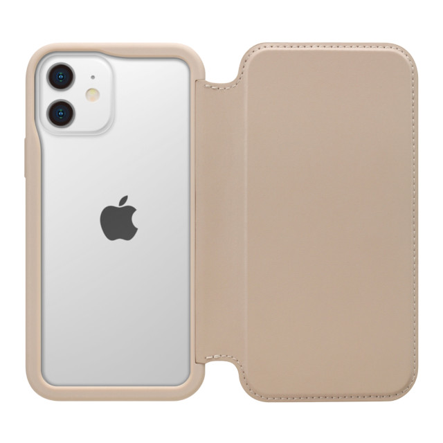 【iPhone12 mini ケース】ガラスフリップケース (ベージュ)goods_nameサブ画像