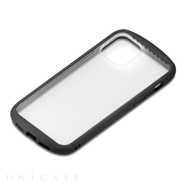 【iPhone12 mini ケース】ガラスタフケース ラウンドタイプ (ブラック)