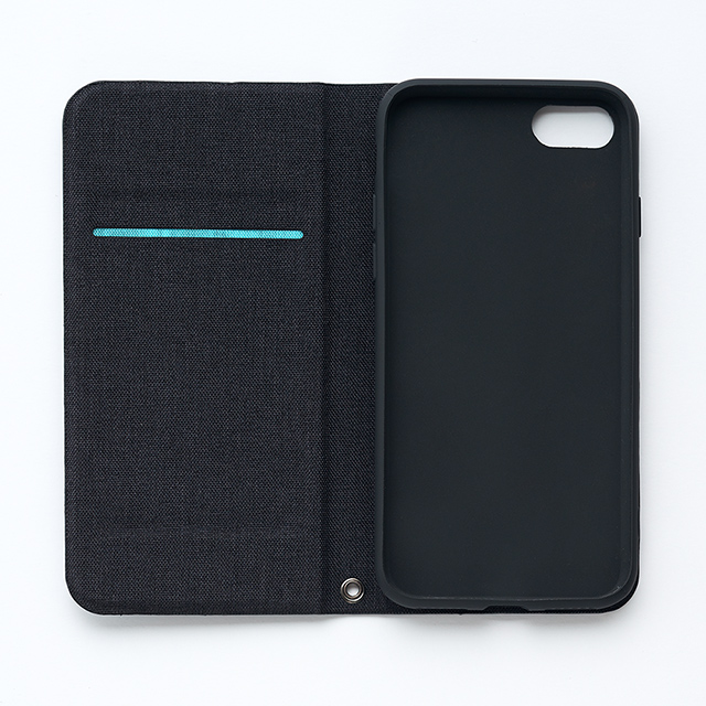 【iPhoneSE(第3/2世代)/8/7/6s/6 ケース】Bianchi Water Repellent Folio Case for iPhoneSE(第2世代) (black)サブ画像