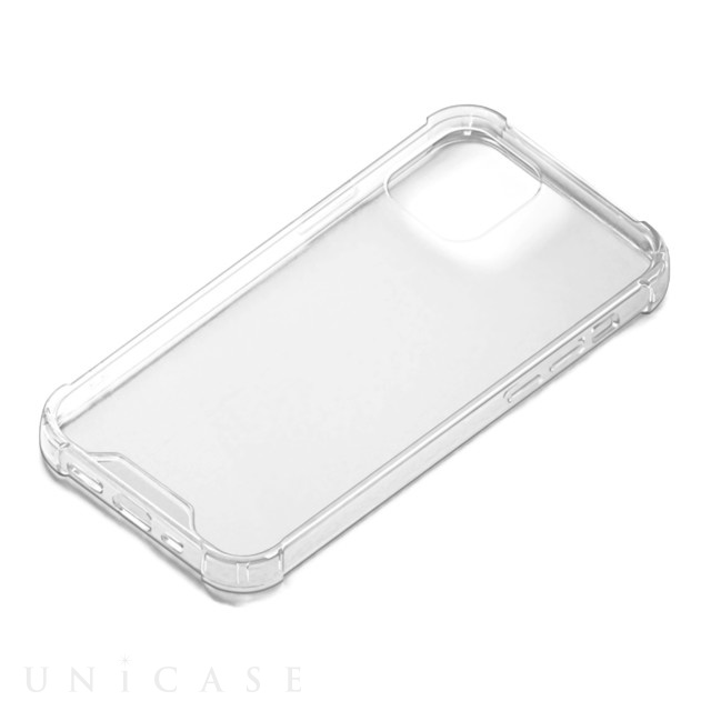 【iPhone12 mini ケース】抗菌TPUハイブリッドクリアケース (クリア)