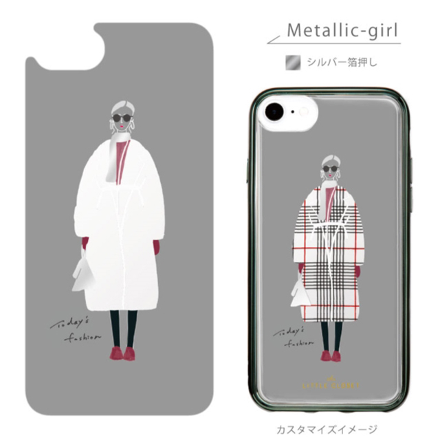 LITTLE CLOSET iPhoneSE(第3/2世代)/8/7/6s/6 着せ替えフィルム (Metallic-girl)goods_nameサブ画像