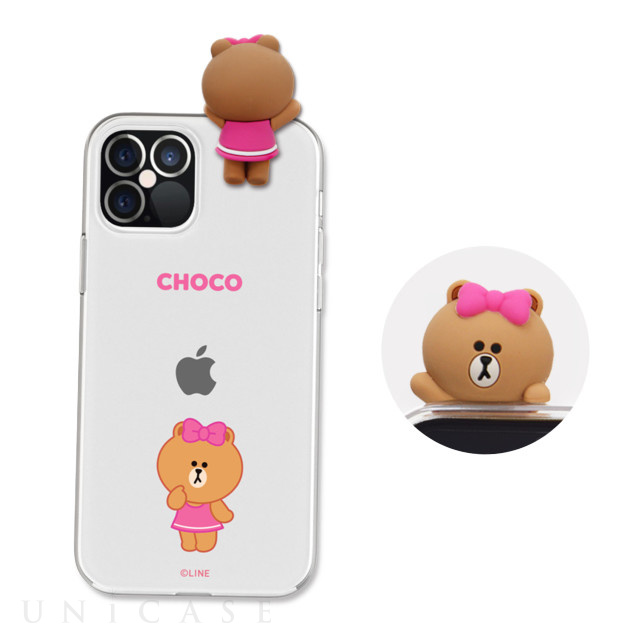 【iPhone12/12 Pro ケース】Figure BASIC CLEAR SOFT (SIGNATURE CHOCO)