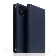 【iPhone12 Pro Max ケース】Carbon Leather Case (Navy)