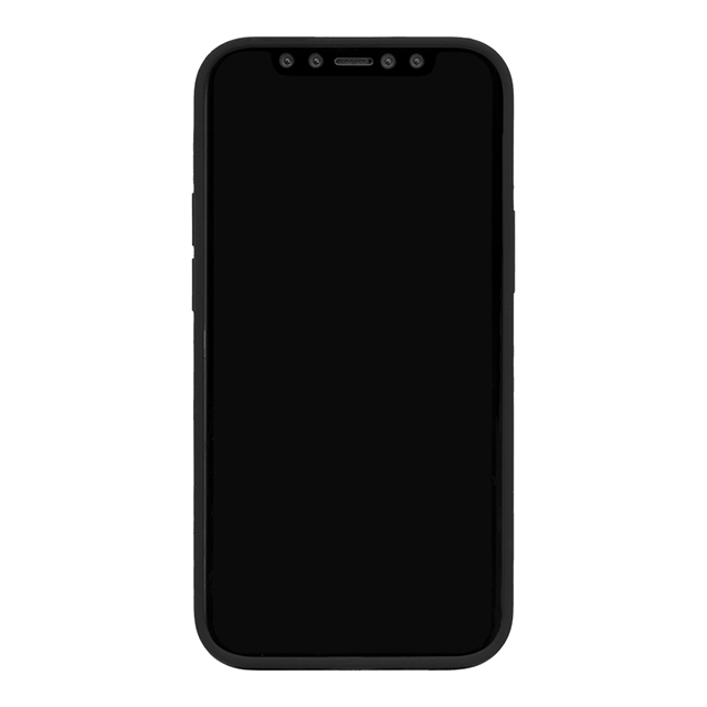 【iPhone12 mini ケース】背面型シリコンケース (ブラック)サブ画像