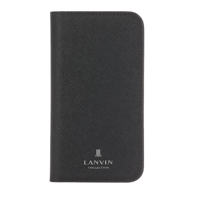 【iPhone12 mini ケース】FOLIO CASE SAFFIANO (Black / Light Gray)サブ画像