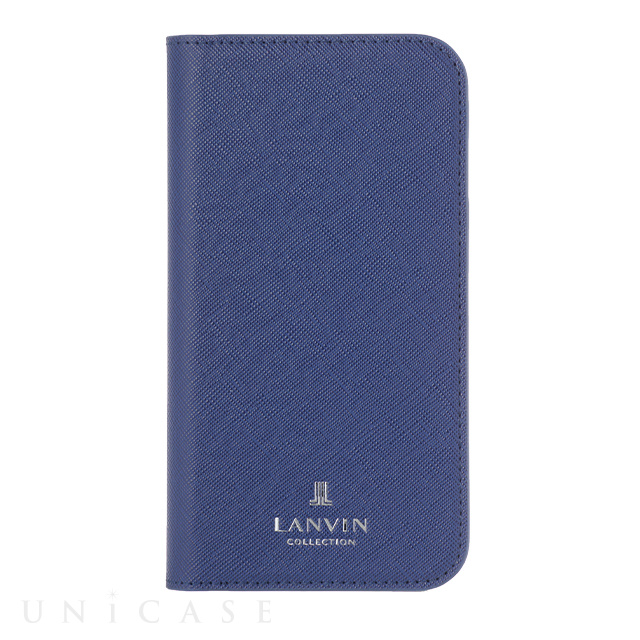 【iPhone12 mini ケース】FOLIO CASE SAFFIANO (Navy)