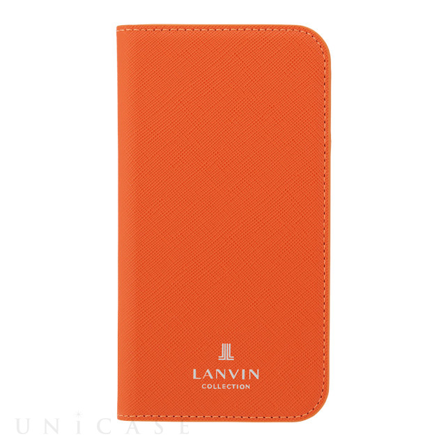 【iPhone12 mini ケース】FOLIO CASE SAFFIANO (Orange)