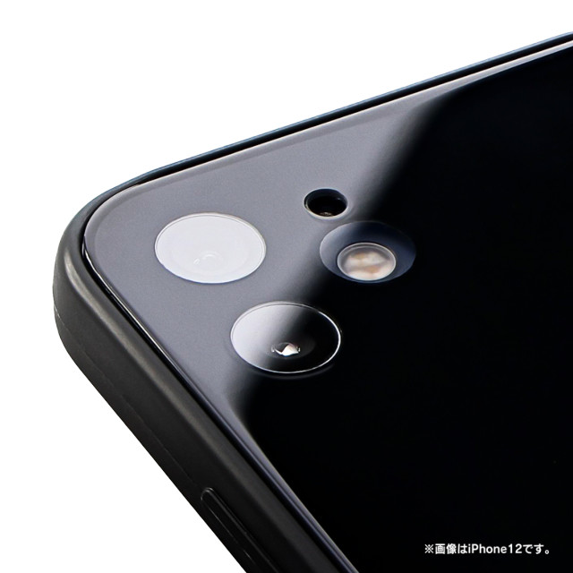 iPhone12 mini ケース】背面フラットガラスケース「SHELL GLASS Flat