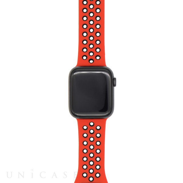 【Apple Watch バンド 49/45/44/42mm】スポーツバンド (レッド) for Apple Watch Ultra2/1/SE(第2/1世代)/Series9/8/7/6/5/4/3/2/1