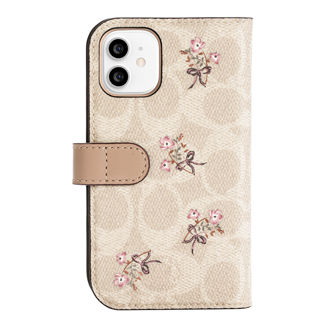 【iPhone12 mini ケース】Folio Case (Floral Bow Signature C Sand/Multi Printed/Glitter Accents)goods_nameサブ画像