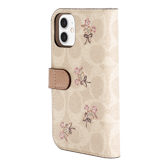 【iPhone12 mini ケース】Folio Case (Floral Bow Signature C Sand/Multi Printed/Glitter Accents)goods_nameサブ画像