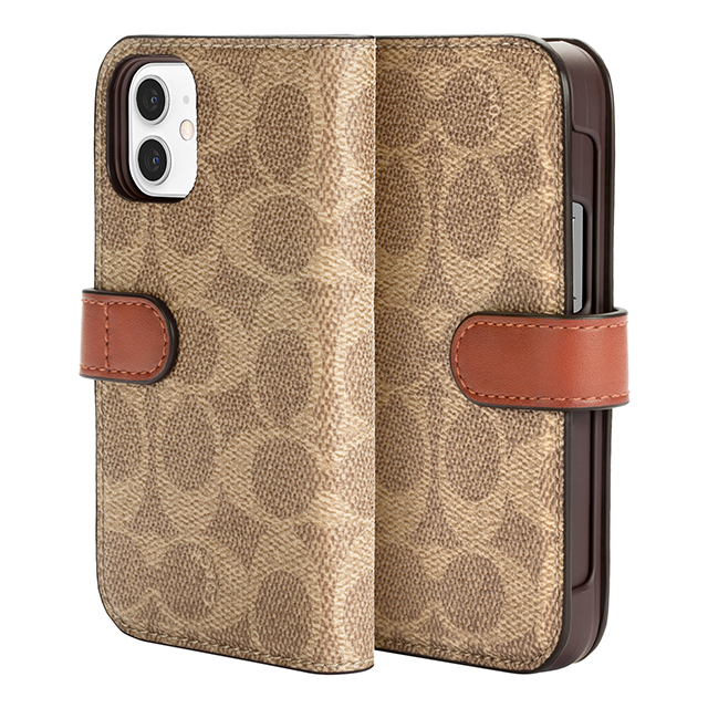 【iPhone12 mini ケース】Folio Case (Signature C Khaki)サブ画像