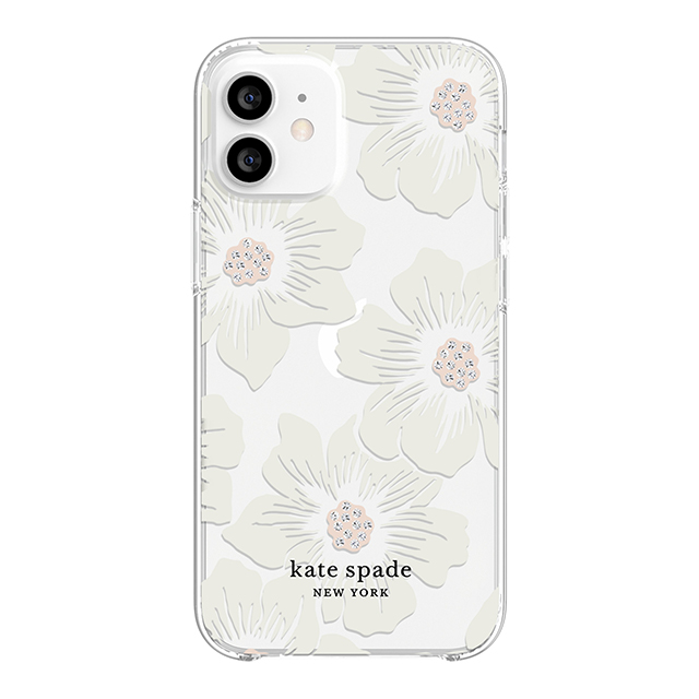 【iPhone12 mini ケース】Protective Hardshell Case (Hollyhock Floral Clear/Cream with Stones)goods_nameサブ画像