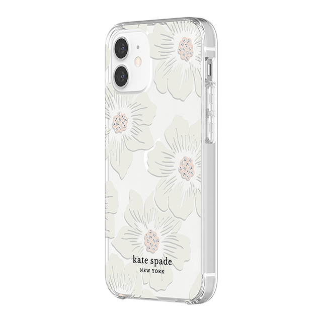 【iPhone12 mini ケース】Protective Hardshell Case (Hollyhock Floral Clear/Cream with Stones)goods_nameサブ画像