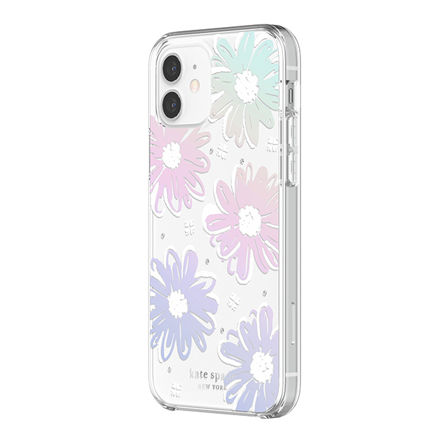 【iPhone12/12 Pro ケース】Protective Hardshell Case (Daisy Iridescent Foil/White/Clear/Gems)goods_nameサブ画像