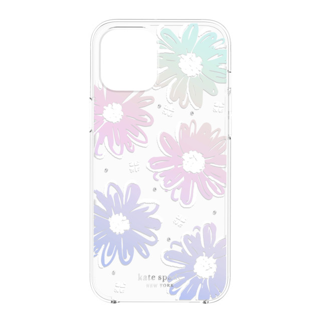 【iPhone12/12 Pro ケース】Protective Hardshell Case (Daisy Iridescent Foil/White/Clear/Gems)サブ画像