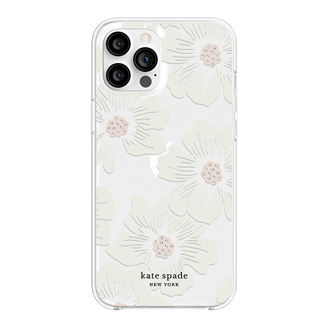 【iPhone12 Pro Max ケース】Protective Hardshell Case (Hollyhock Floral Clear/Cream with Stones)goods_nameサブ画像