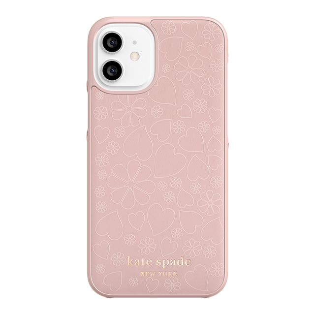 【iPhone12 mini ケース】Wrap Case (Pale Vellum Crumbs/Printed Clover Heart Pattern/Pale Vellum PC/Gold Sticker Logo)サブ画像