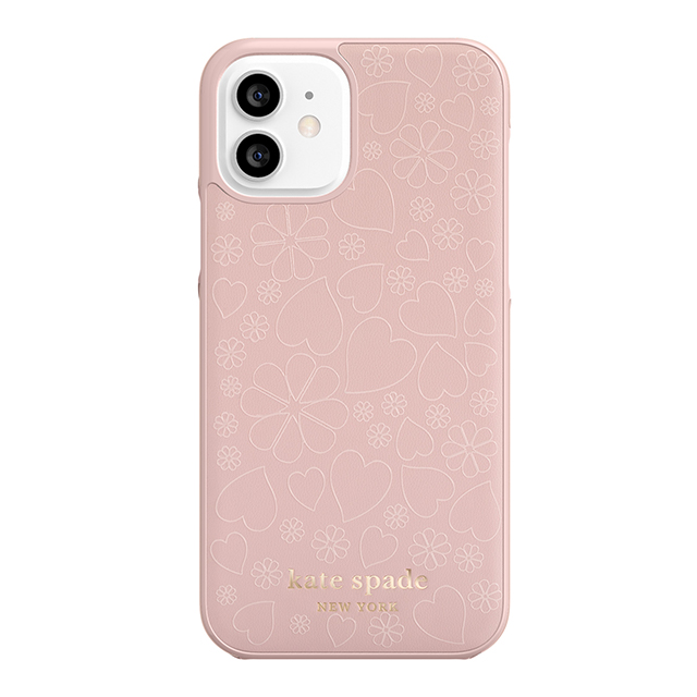 【iPhone12/12 Pro ケース】Wrap Case (Pale Vellum Crumbs/Printed Clover Heart Pattern/Pale Vellum PC/Gold Sticker Logo)サブ画像