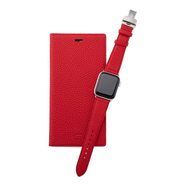 【Apple Watch バンド 41/40/38mm】German Shrunken-calf Watchband (Red) for Apple Watch SE(第2/1世代)/Series9/8/7/6/5/4/3/2/1goods_nameサブ画像