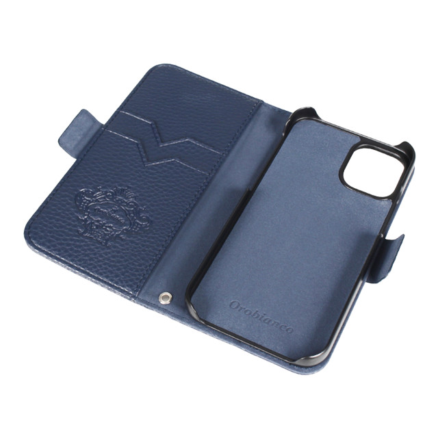 【iPhone12 mini ケース】“シュリンク” PU Leather Book Type Case (ブルー)サブ画像