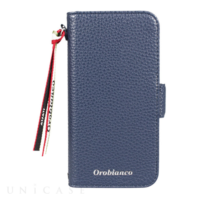 【iPhone12 mini ケース】“シュリンク” PU Leather Book Type Case (ブルー)