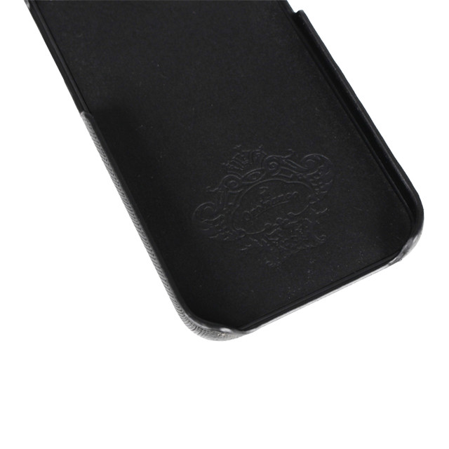 【iPhone12 mini ケース】“サフィアーノ調” PU Leather Back Case (ブラック)goods_nameサブ画像