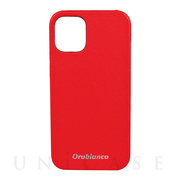 【iPhone12 mini ケース】“サフィアーノ調” PU Leather Back Case (レッド)