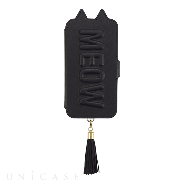 【アウトレット】【iPhone11/XR ケース】Tassel Tail Cat Flip Case for iPhone11 (black)