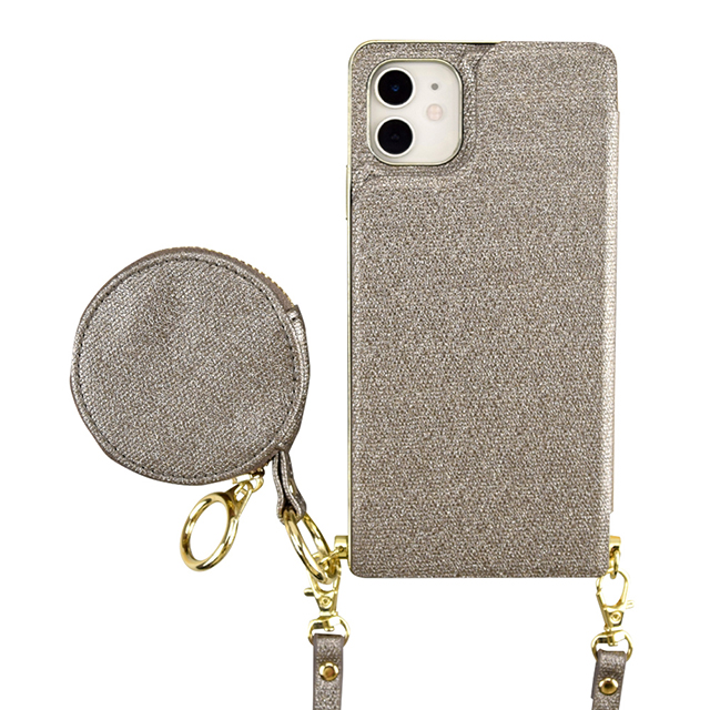 【アウトレット】【iPhone11/XR ケース】Cross Body Case Glitter Series for iPhone11 (charcoal silver)サブ画像