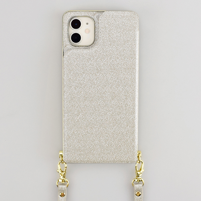 【アウトレット】【iPhone11/XR ケース】Cross Body Case Glitter Series for iPhone11 (pearl silver)サブ画像