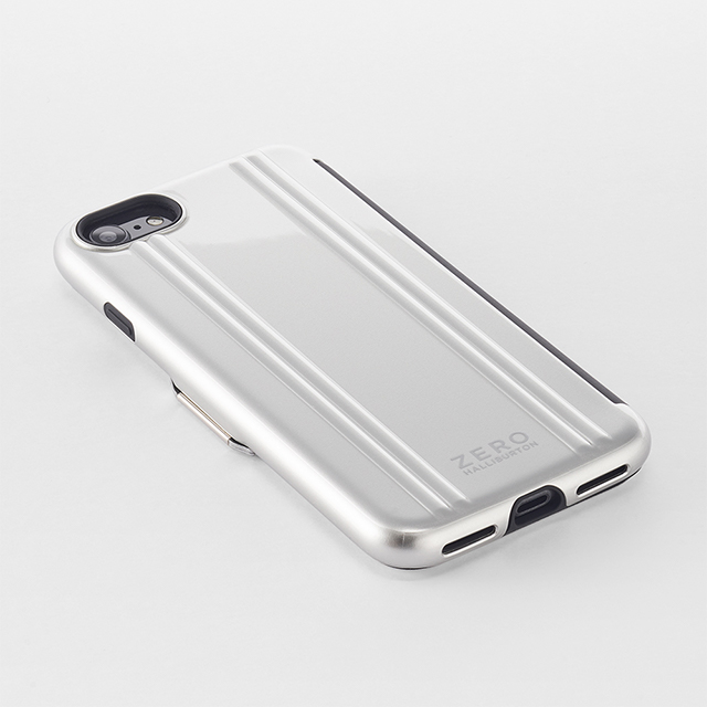 【アウトレット】【iPhoneSE(第3/2世代)/8/7 ケース】ZERO HALLIBURTON Hybrid Shockproof Flip Case for iPhoneSE(第2世代) (Silver)goods_nameサブ画像