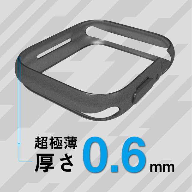 【Apple Watch ケース 40mm】極薄バンパーケース (クリアブラック) for Apple Watch SE(第2/1世代)/Series6/5/4サブ画像