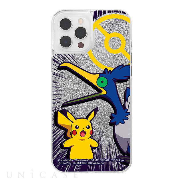 【iPhone12 Pro Max ケース】ポケットモンスター/ラメ グリッターケース (ポケットモンスター/ウッウ＆ピカチュウ)