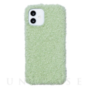 【iPhone12/12 Pro ケース】もこもこ背面ケース MOCOMOCO (GREEN)