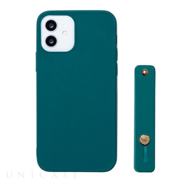 【iPhone12/12 Pro ケース】ベルト付き背面ケース HANDLE (GREEN)