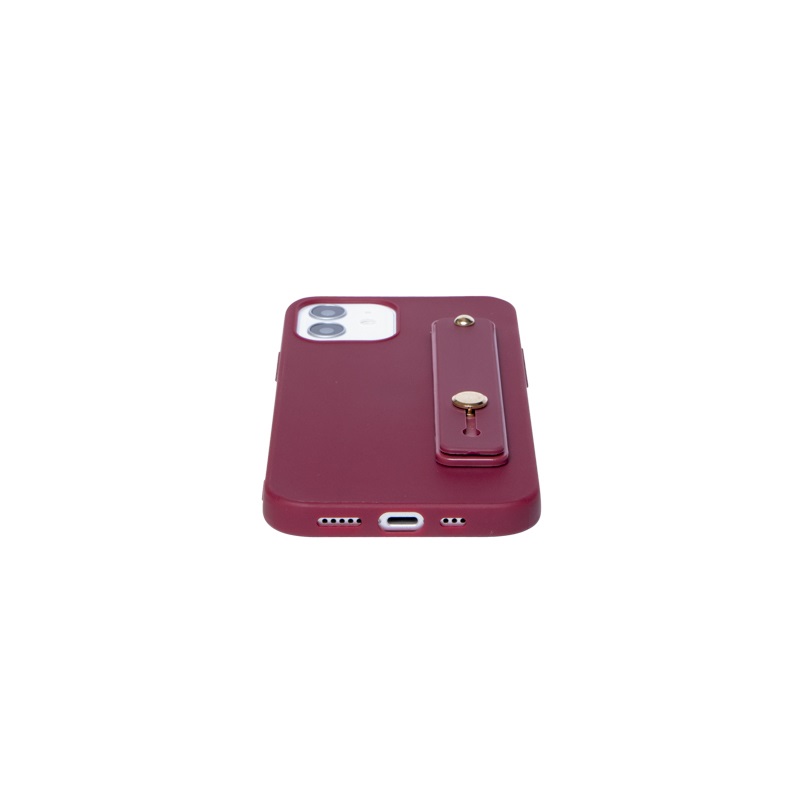 【iPhone12/12 Pro ケース】ベルト付き背面ケース HANDLE (WINERED)サブ画像