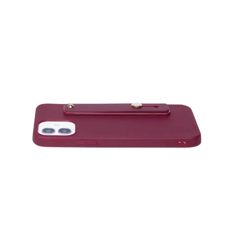 【iPhone12/12 Pro ケース】ベルト付き背面ケース HANDLE (WINERED)サブ画像