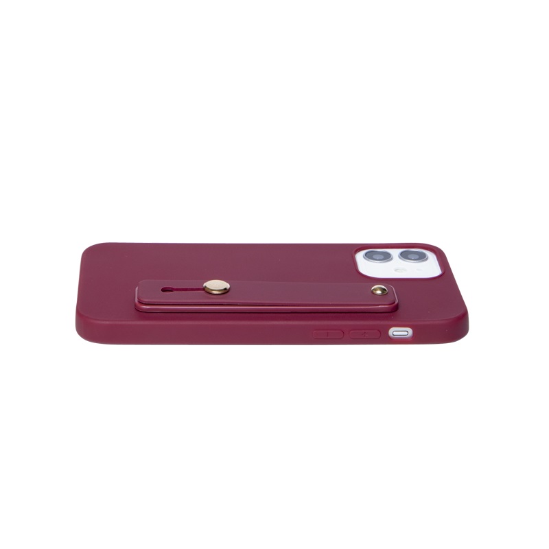 【iPhone12/12 Pro ケース】ベルト付き背面ケース HANDLE (WINERED)サブ画像