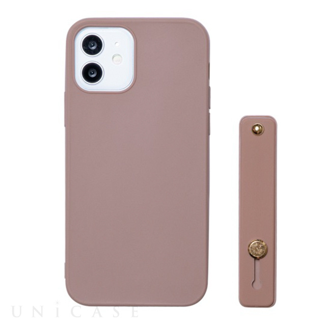 【iPhone12/12 Pro ケース】ベルト付き背面ケース HANDLE (BROWN)