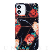 【iPhone12 mini ケース】TPUケース ROSE (BLACK)