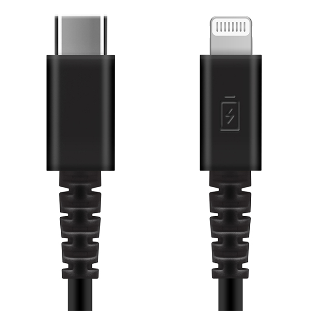充電/通信 やわらかケーブル USB-C to Lightning 0.5m (ブラック)サブ画像