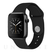 【Apple Watch バンド 49/45/44/42mm】シリコンバンド (ブラック) for Apple Watch Ultra2/1/SE(第2/1世代)/Series9/8/7/6/5/4/3/2/1