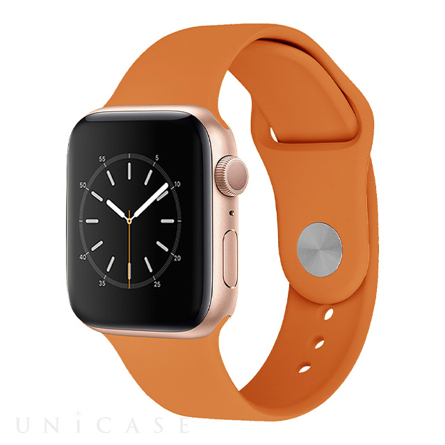 【Apple Watch バンド 49/45/44/42mm】シリコンバンド (オレンジ) for Apple Watch Ultra2/1/SE(第2/1世代)/Series9/8/7/6/5/4/3/2/1