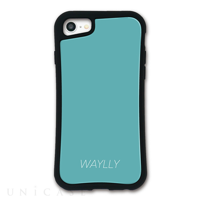 【iPhoneSE(第2世代)/8/7/6s/6 ケース】WAYLLY-MKセットドレッサー (スモールロゴ ミントブルー)