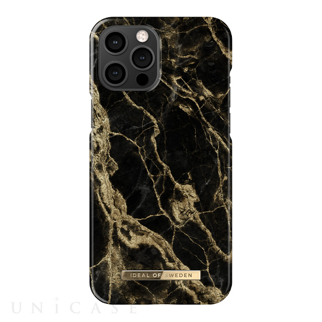 【iPhone12 Pro Max ケース】Fashion Case (Golden Smoke Marble)