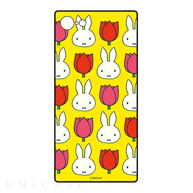 【iPhoneSE(第3/2世代)/8/7 ケース】ミッフィー miffy and tulips スクエアガラスケース (イエロー)