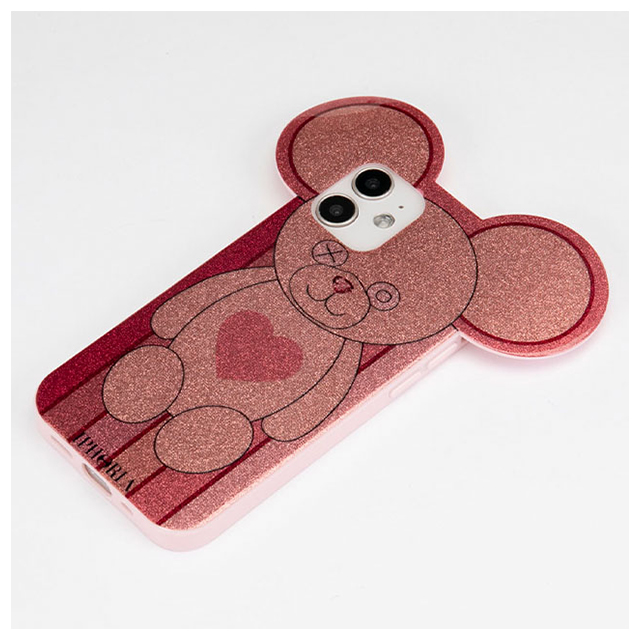 【iPhone12 mini ケース】Teddy (Golden Stripes with Heart)サブ画像